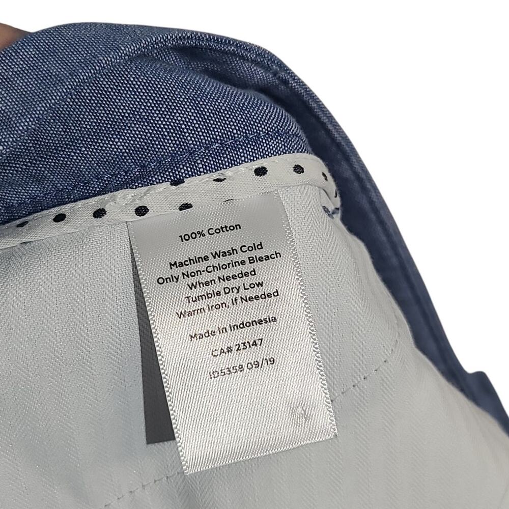 Talbots Petite Perfect Crop Chambray Button Cuff … - image 4